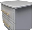 Faye Grey 2 Drawer Bedside Cabinet