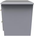 Faye Grey 2 Drawer Bedside Cabinet with Lock