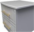 Faye Grey 2 Drawer Bedside Cabinet with Lock