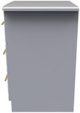 Faye Grey 3 Drawer Bedside Cabinet