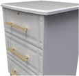 Faye Grey 3 Drawer Bedside Cabinet with Lock