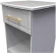 Faye Grey Ash 1 Drawer Bedside Cabinet