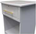 Faye Grey Ash 1 Drawer Bedside Cabinet with Lock