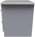 Faye Grey Ash 2 Drawer Bedside Cabinet with Lock