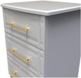 Faye Grey Ash 3 Drawer Bedside Cabinet