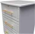 Faye Grey Ash 3 Drawer Bedside Cabinet with Lock