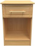 Faye Oak Effect 1 Drawer Bedside Cabinet