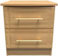 Faye Oak Effect 2 Drawer Bedside Cabinet