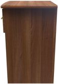 Faye Walnut Effect 1 Drawer Bedside Cabinet