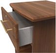 Faye Walnut Effect 1 Drawer Bedside Cabinet with Lock