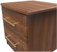 Faye Walnut Effect 2 Drawer Bedside Cabinet