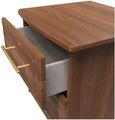Faye Walnut Effect 2 Drawer Bedside Cabinet