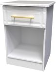 Faye White 1 Drawer Bedside Cabinet
