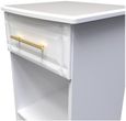 Faye White 1 Drawer Bedside Cabinet