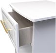 Faye White 1 Drawer Bedside Cabinet