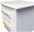 Faye White 2 Drawer Bedside Cabinet