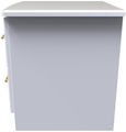 Faye White 2 Drawer Bedside Cabinet with Lock