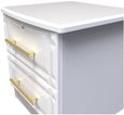 Faye White 2 Drawer Bedside Cabinet with Lock