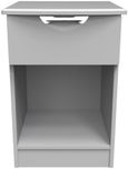 Flora Grey 1 Drawer Bedside Cabinet