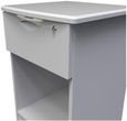 Flora Grey 1 Drawer Bedside Cabinet with Lock