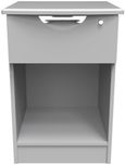 Flora Grey 1 Drawer Bedside Cabinet with Lock