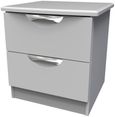 Flora Grey 2 Drawer Bedside Cabinet