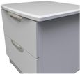 Flora Grey 2 Drawer Bedside Cabinet
