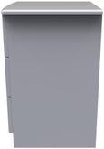 Flora Grey 3 Drawer Bedside Cabinet