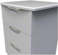 Flora Grey 3 Drawer Bedside Cabinet