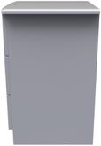 Flora Grey 3 Drawer Bedside Cabinet with Lock