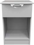 Flora Grey Ash 1 Drawer Bedside Cabinet