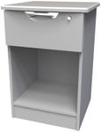 Flora Grey Ash 1 Drawer Bedside Cabinet with Lock