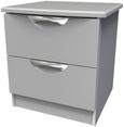 Flora Grey Ash 2 Drawer Bedside Cabinet