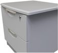 Flora Grey Ash 2 Drawer Bedside Cabinet with Lock