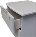 Flora Grey Ash 2 Drawer Bedside Cabinet with Lock