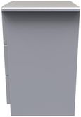 Flora Grey Ash 3 Drawer Bedside Cabinet