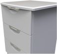 Flora Grey Ash 3 Drawer Bedside Cabinet