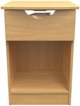 Flora Oak Effect 1 Drawer Bedside Cabinet