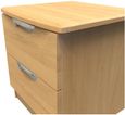 Flora Oak Effect 2 Drawer Bedside Cabinet