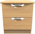 Flora Oak Effect 2 Drawer Bedside Cabinet