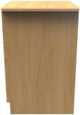 Flora Oak Effect 3 Drawer Bedside Cabinet