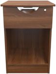 Flora Walnut Effect 1 Drawer Bedside Cabinet with Lock
