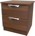 Flora Walnut Effect 2 Drawer Bedside Cabinet