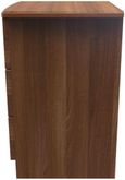 Flora Walnut Effect 3 Drawer Bedside Cabinet with Lock