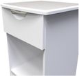 Flora White 1 Drawer Bedside Cabinet