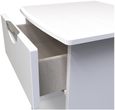 Flora White 1 Drawer Bedside Cabinet