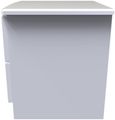 Flora White 2 Drawer Bedside Cabinet