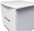 Flora White 2 Drawer Bedside Cabinet