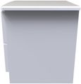 Flora White 2 Drawer Bedside Cabinet with Lock