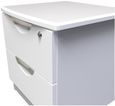 Flora White 2 Drawer Bedside Cabinet with Lock